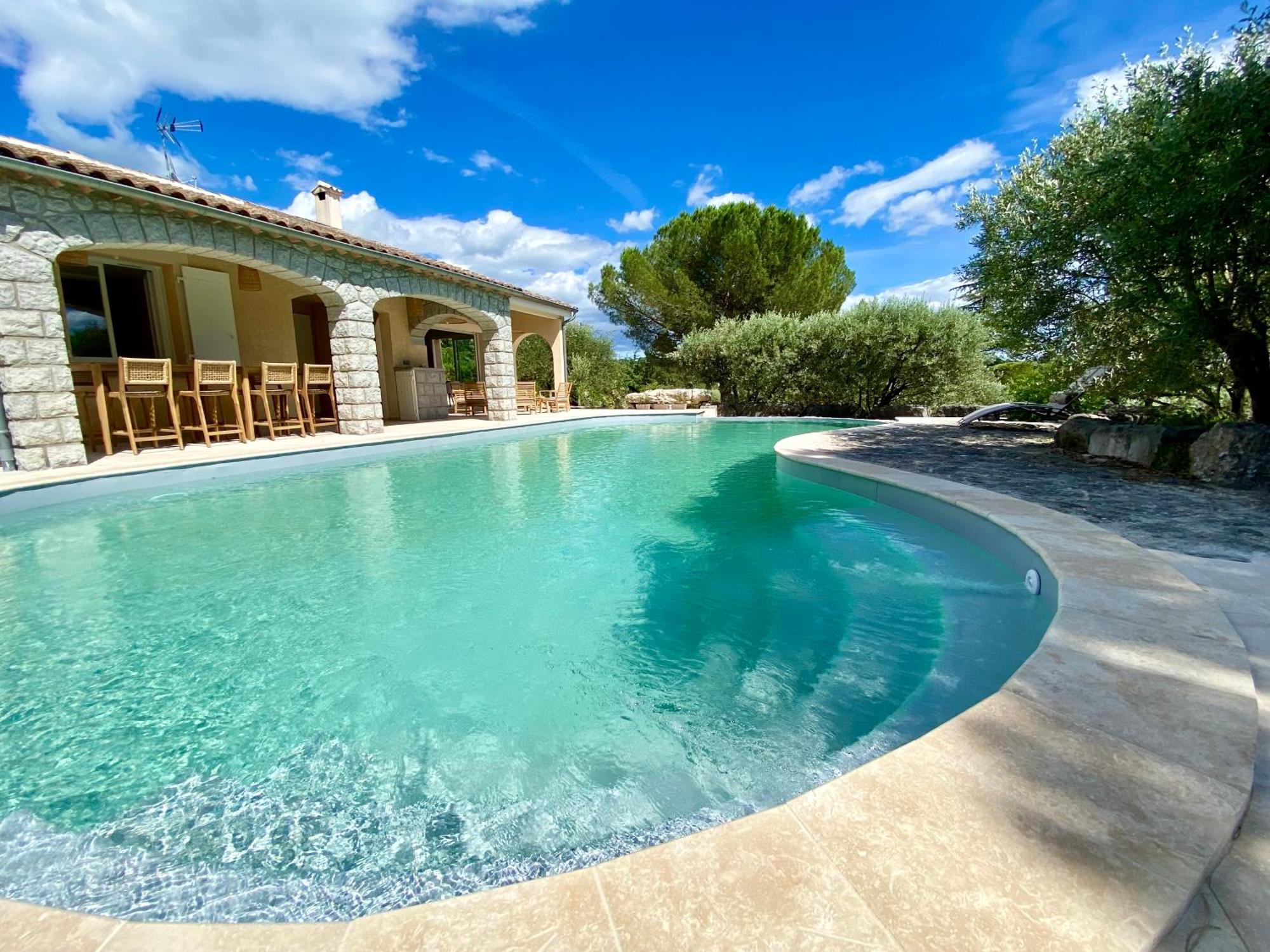 Maison Pour 12P, Piscine A Debordement Chauffee D'Avril A Octobre Inclus Ruoms Exterior foto