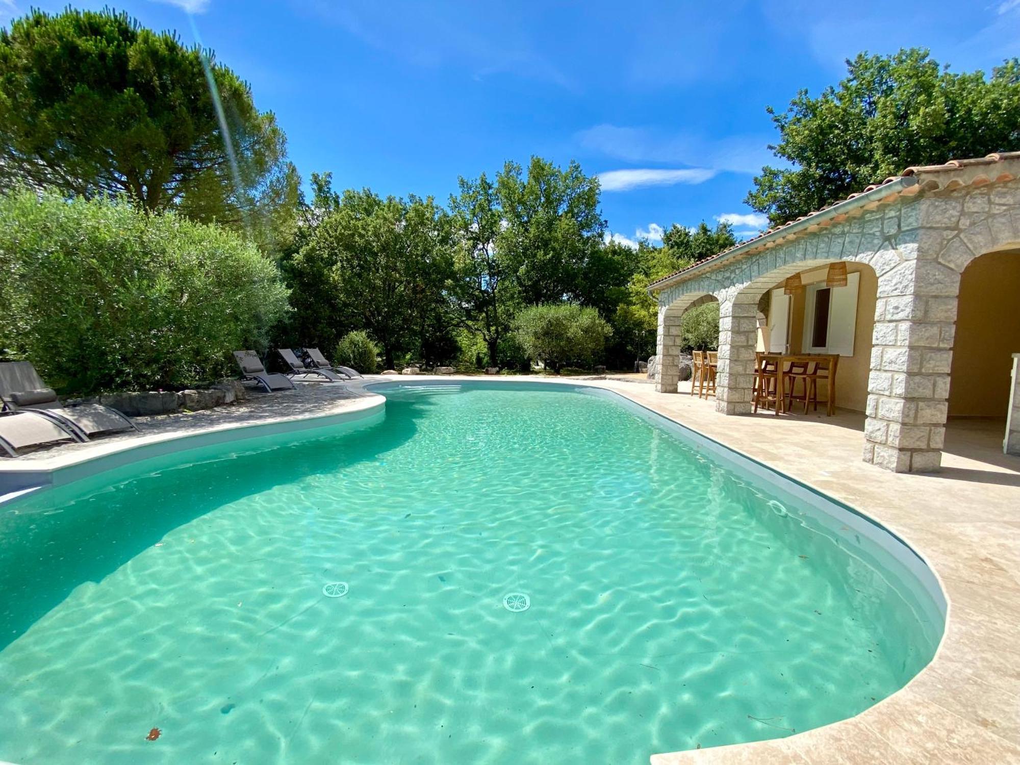 Maison Pour 12P, Piscine A Debordement Chauffee D'Avril A Octobre Inclus Ruoms Exterior foto